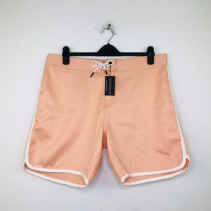 Goodlife Men's 38 Swim Trunks Drawstring Back Pocket Tropical Pink NWT $98 G16